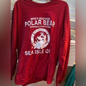 Gildan Red Long Sleeve Tee